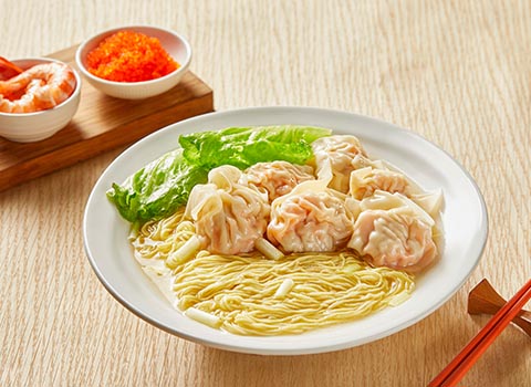 鲜虾蟹籽云吞面